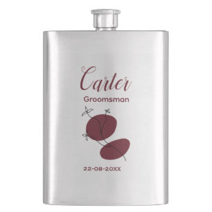 Personalized Groomsman Custom Name Flask