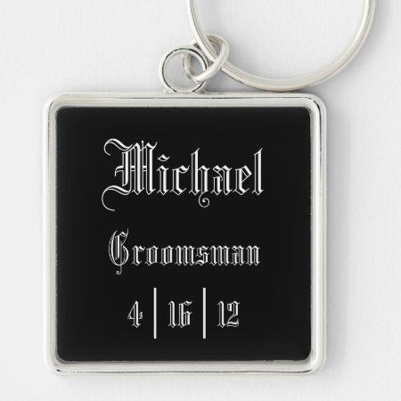 Personalized Groomsman Keychain