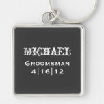 Personalized Groomsman Keychain at Zazzle