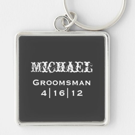 Personalized Groomsman Keychain
