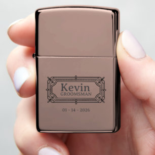 Personalized Groomsman Name Engraved Lighter Gift