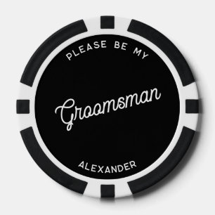 Personalized Groomsman Proposal Poker Chips
