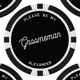 Personalized Groomsman Proposal Poker Chips