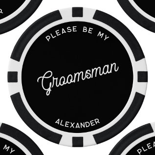 Personalized Groomsman Proposal Poker Chips at Zazzle