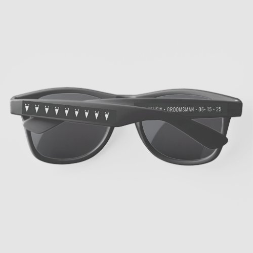 Personalized Groomsman Tuxedo Pattern Wedding Sunglasses