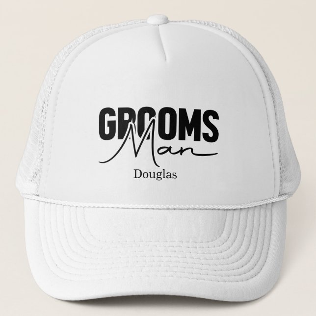 Personalized Groomsman Wedding Cap (Front)