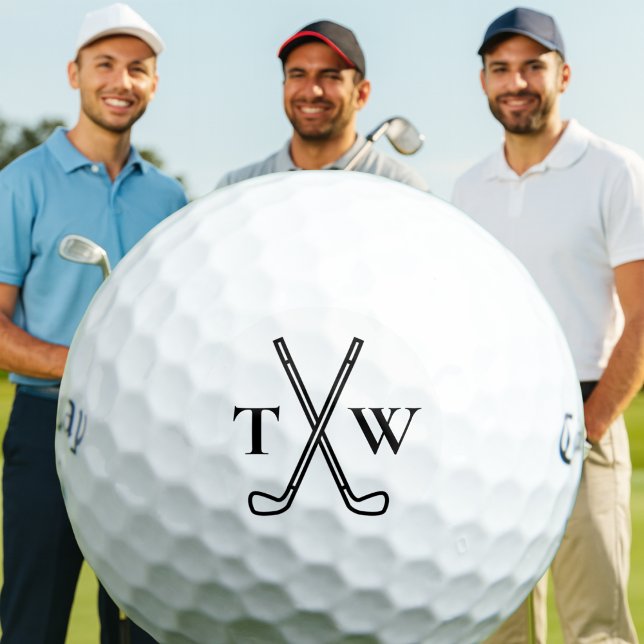 Personalized Groomsman Wedding Party Custom  Golf Balls (ChatGPT said:

Personalized golf ball with crossed club monogram, perfect for stylish golfers and to)