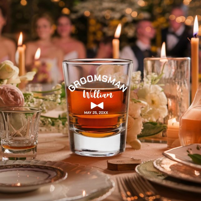 Personalized Groomsman whiskey glass (Creator Uploaded)