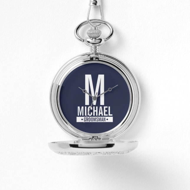 Personalized Groomsman's Monogram and Name Watch (Front)