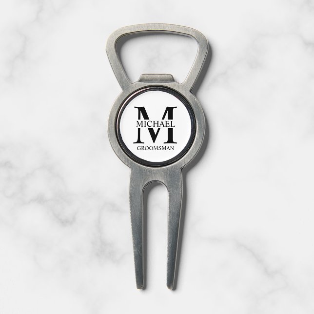 Personalized Groomsman's Name and Monogram Divot Tool (Creator Uploaded)