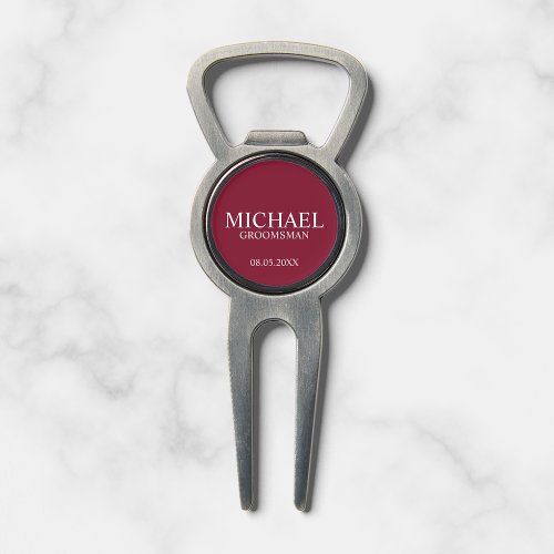 Personalized Groomsmans Name and Monogram Divot Tool