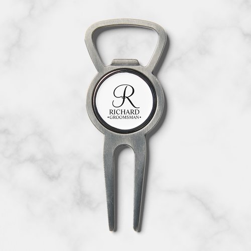 Personalized Groomsmans Name and Monogram Divot Tool