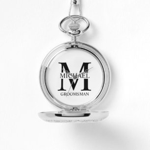 Personalized Groomsman's Name and Monogram Watch