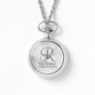 Personalized Groomsman's Name and Monogram Watch