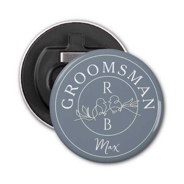 Personalized Groomsmen Bottle Opener (Front)