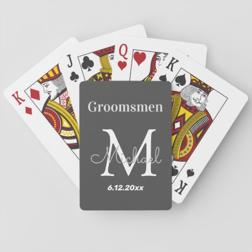 personalized  groomsmencustom  playing cards
