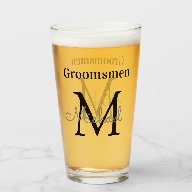 personalized  groomsmen,elegant stylish glass (Front Filled)