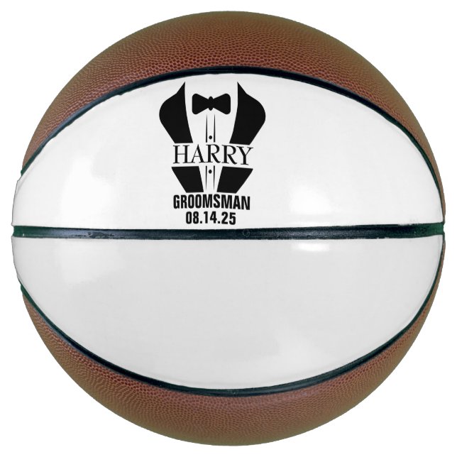 Personalized Groomsmen Gifts Basketball (Front)