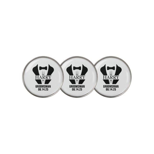 Personalized Groomsmen Gifts Golf Ball Marker (3 Up)