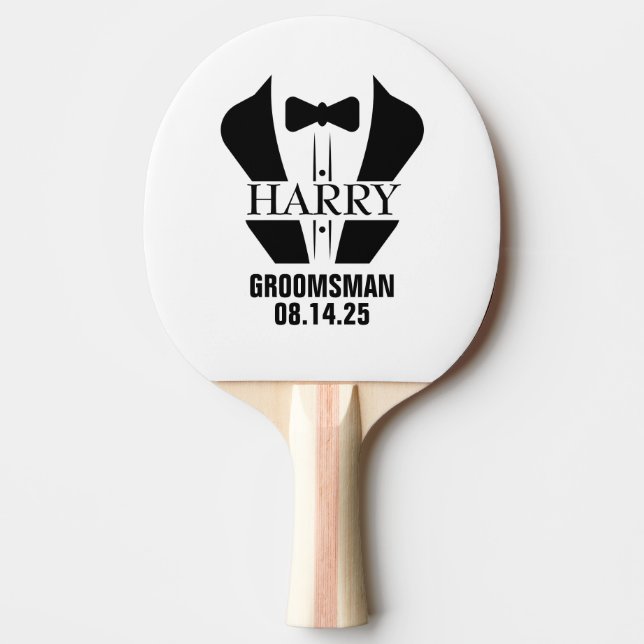 Personalized Groomsmen Gifts Ping Pong Paddle (Front)