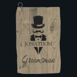 Personalized Groomsmen  Golf Towel<br><div class="desc">Personalized Groomsmen Golf Towel. Personalize this design with your own text. Further customize this design by selecting the "customize further" link.</div>