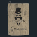 Personalized Groomsmen  Golf Towel<br><div class="desc">Personalized Groomsmen Golf Towel. Personalize this design with your own text. Further customize this design by selecting the "customize further" link.</div>