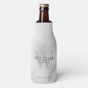 Personalized Groomsmen Monogram & Name Bottle Cooler
