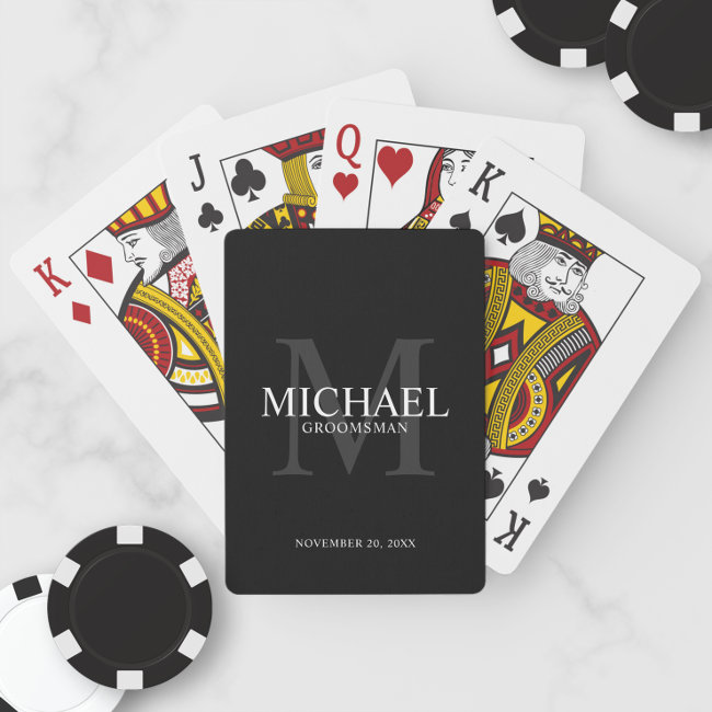 Personalized Groomsmen Playing Cards