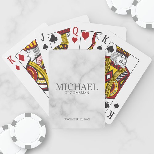 Personalized Groomsmen Playing Cards