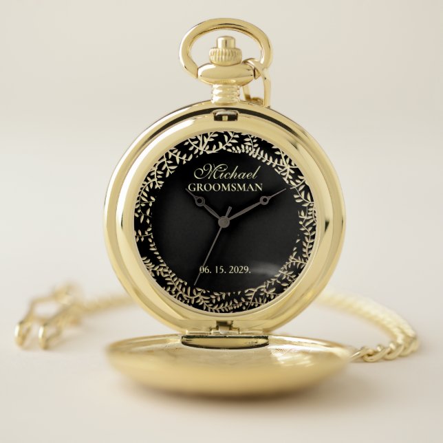 Personalized Groomsmen Pocket Watch (Inside)