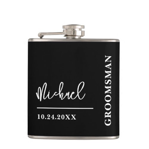 Personalized Groomsmen Proposal Gift Hip Flask