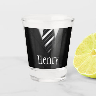 Personalized Groomsmen Suit Shot Glass
