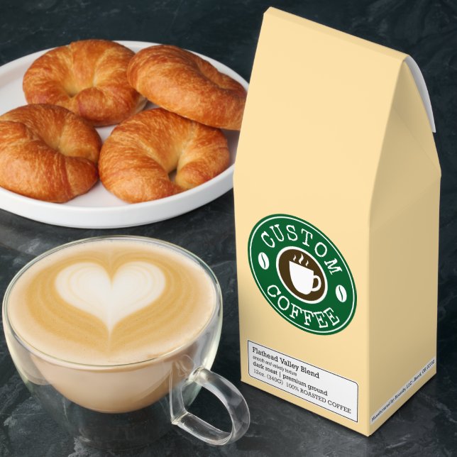 Personalized ground coffee packages with logo (Breakfast)