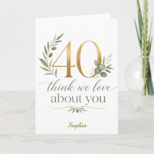 Personalized Group 40th Birthday Gift Card