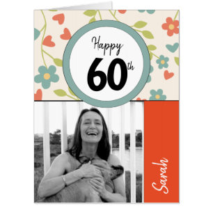 Personalized Group 60th Birthday Party Large Card