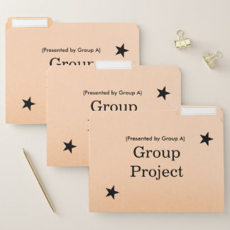 Personalized Group Project File Folder Design