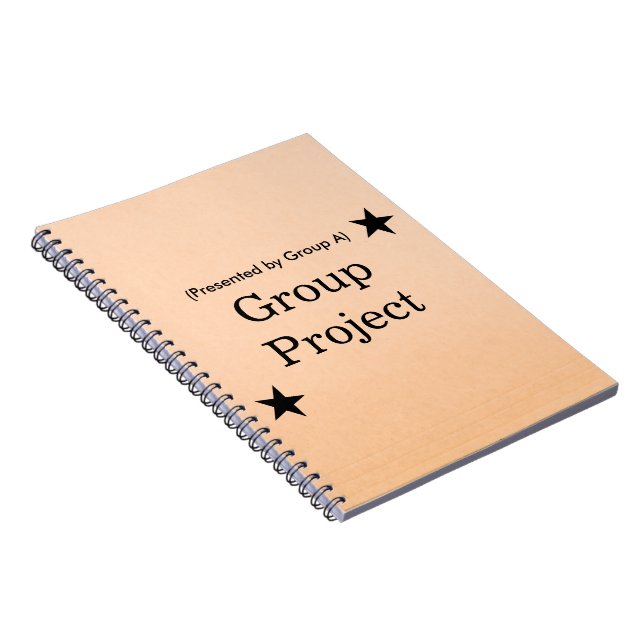 Personalized Group Project File Folder Design Notebook (Right Side)
