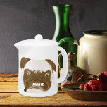 Personalized Grumpy AFICIONADO Puggy Cigar Teapot<br><div class="desc">Personalized Grumpy AFICIONADO Puggy Cigar</div>