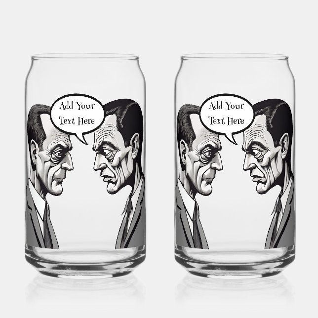 Personalized Grumpy Men Printed 16oz Can Glasses (Front)