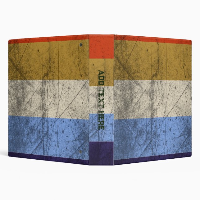 Personalized Grunge Design 3-Ring Binder (Background)