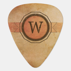 Personalized Grunge Medallion Guitar Pick
