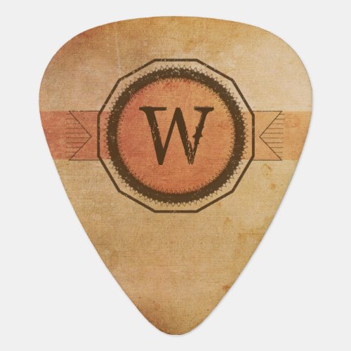 Personalized Grunge Medallion Guitar Pick