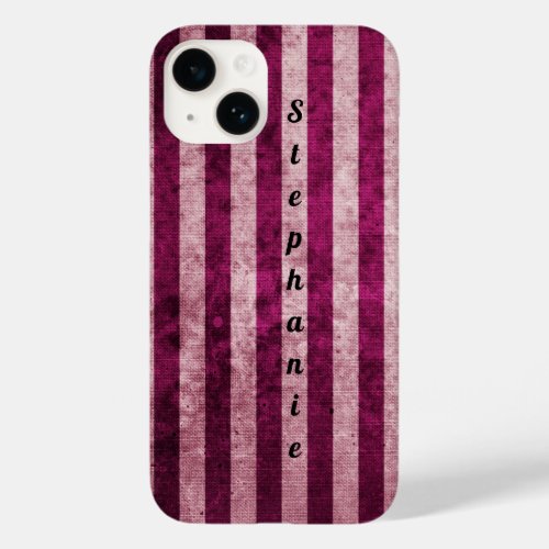 Personalized Grunge Russet Stripes  Case_Mate iPho Case_Mate iPhone 14 Case