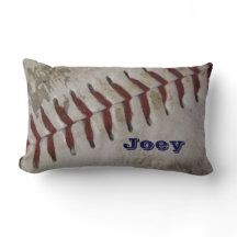 Personalized Grungy Name Baseball Lumbar