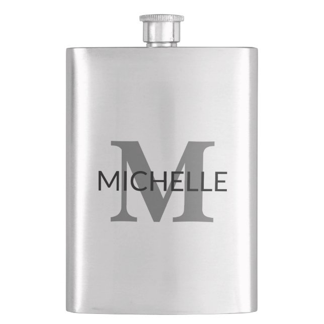 Personalized GS Serif Monogram Flask (Front)