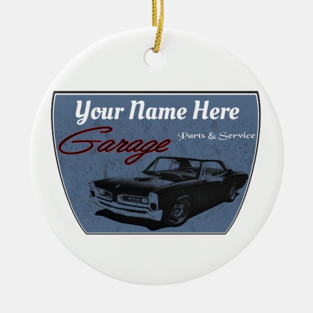 Personalized GTO Garage Ceramic Ornament (Front)