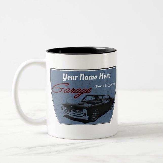 Personalized GTO Garage Two-Tone Coffee Mug (Left)