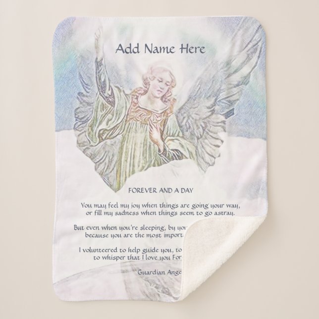 Personalized Guardian Angel Blanket (Front)
