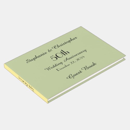Personalized Guest Book 50th Anniversary Party