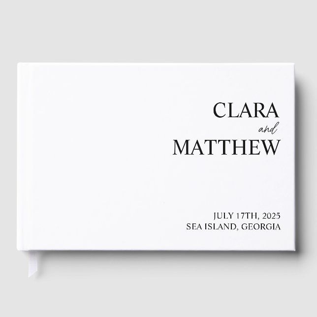  Personalized Guest Book Custom Wedding Reception  (Front)